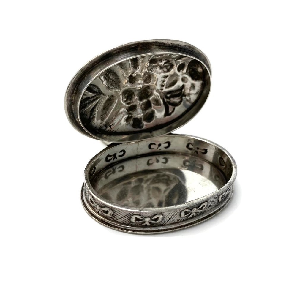 SOLD! Sterling Silver Antique Handmade Pill Box